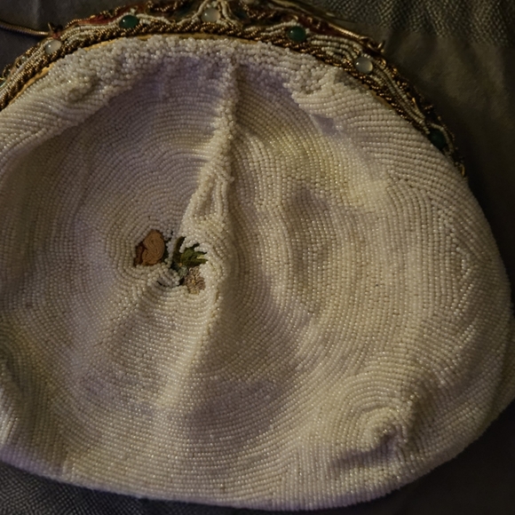 Lady's Vintage 1930's by Whiting&Davis Beaded Point de Beauvais Embroidered - Picture 3 of 8